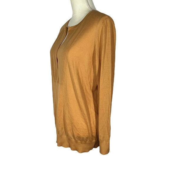 Akris Punto Orange Virgin Wool Knitwear Sweater Minimalist Capsule Size US 10 - Picture 4 of 7
